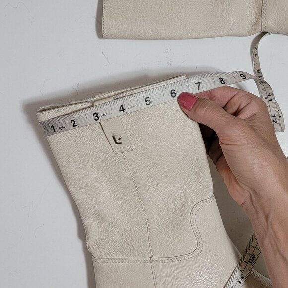 NEW Larroude Barb Boots Ivory Floater Womens 7 Boho Cottagecore Chic Designer - Picture 9 of 11